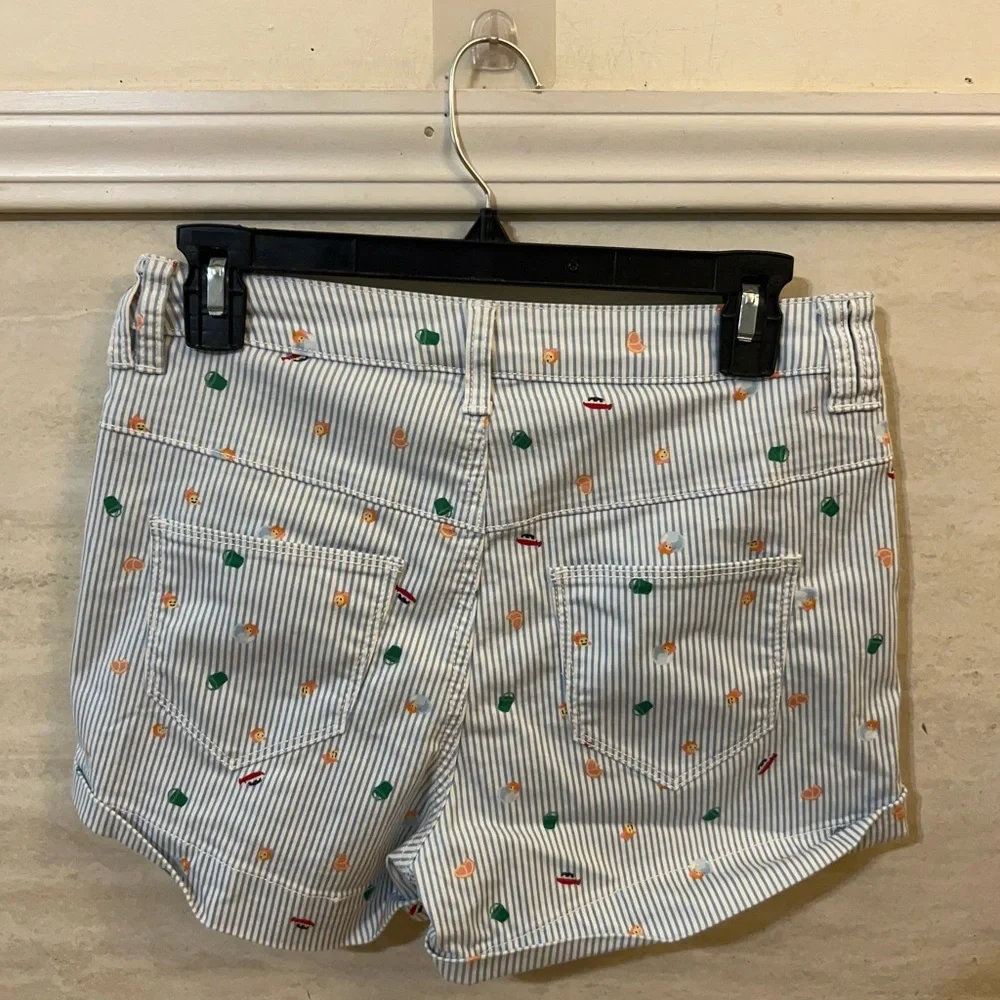 Studio Ghibli Ponyo Striped High-Waist Shorts